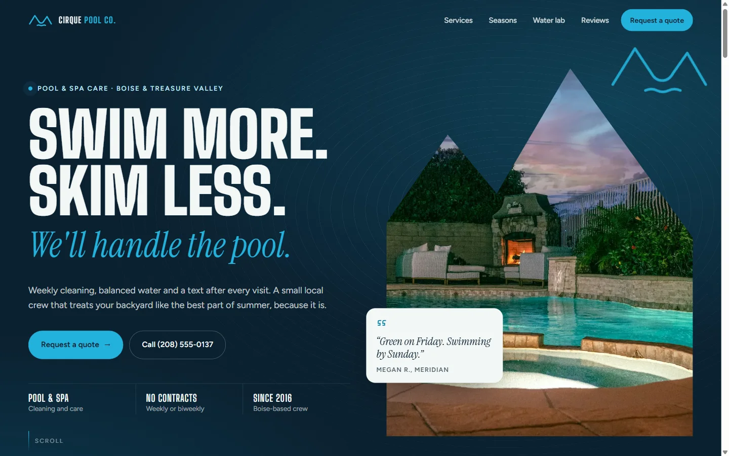 Cirque Pool Co. homepage